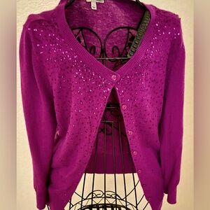 HALOGEN fuscia sweater Size Small